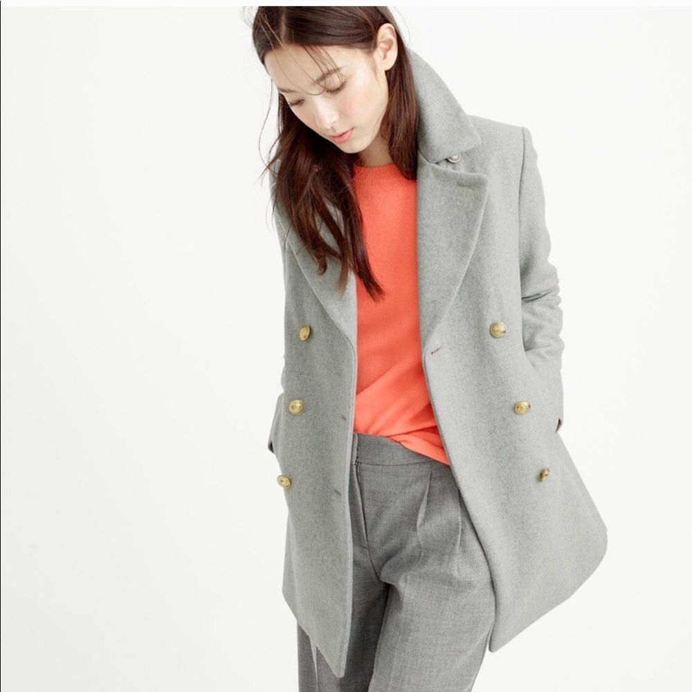 J Crew Stadium Cloth Pea Coat